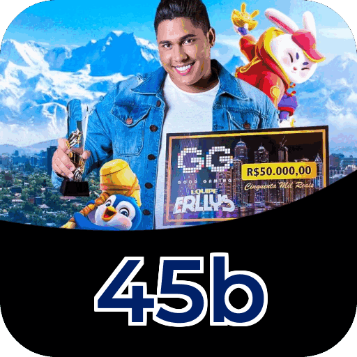 Interface do aplicativo 45b mostrando jogos disponíveis no iOS e Android